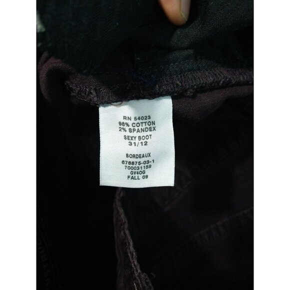 Gap Pants Womens 12 Brown Corduroy 1969 Sexy Boot Stretch Mid Rise Flare Casual - Picture 8 of 9